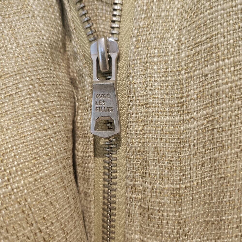 Avec Les Filles XL Linen-Look Boxy Light Green Hooded Utility Jacket - Picture 7 of 11
